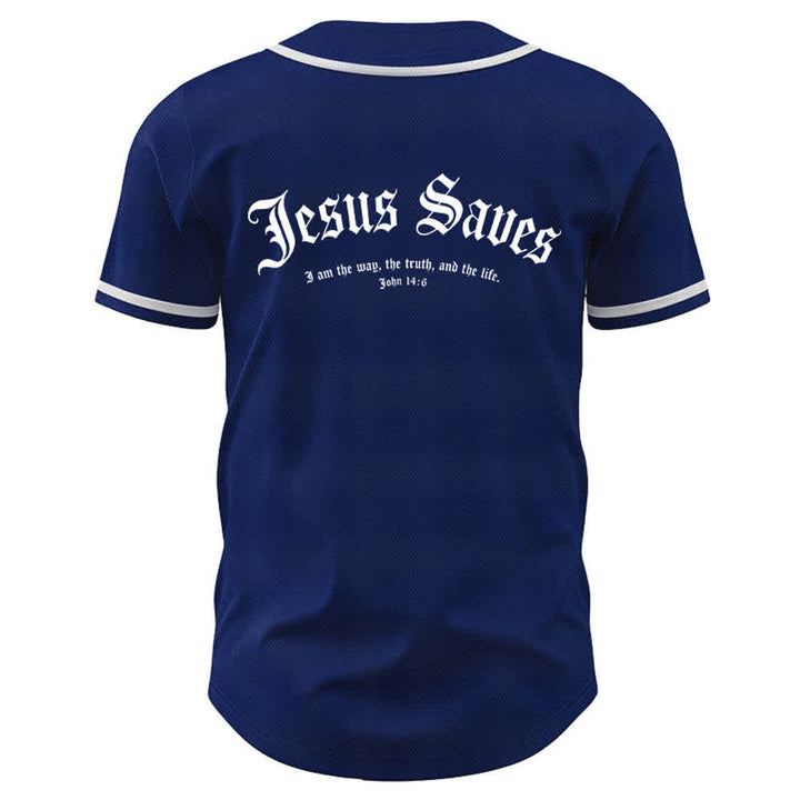 Christianartworkshop Maillot de baseball gothique Jésus sauve - image 36