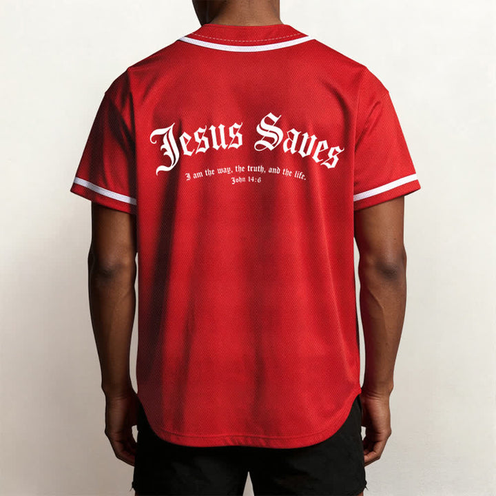 Christianartworkshop Maillot de baseball gothique Jésus sauve - image 47