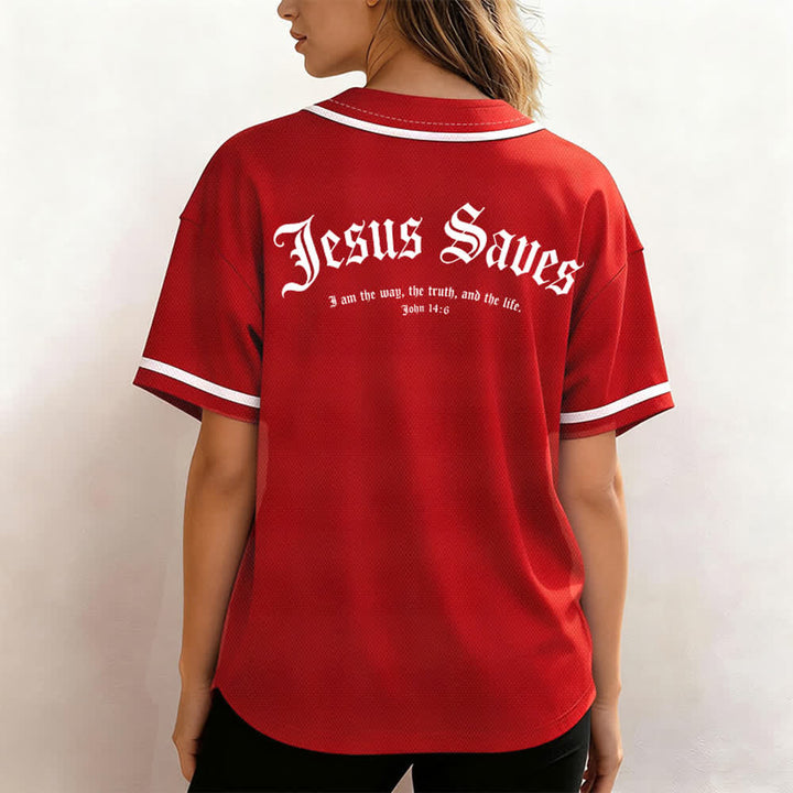 Christianartworkshop Maillot de baseball gothique Jésus sauve - image 45