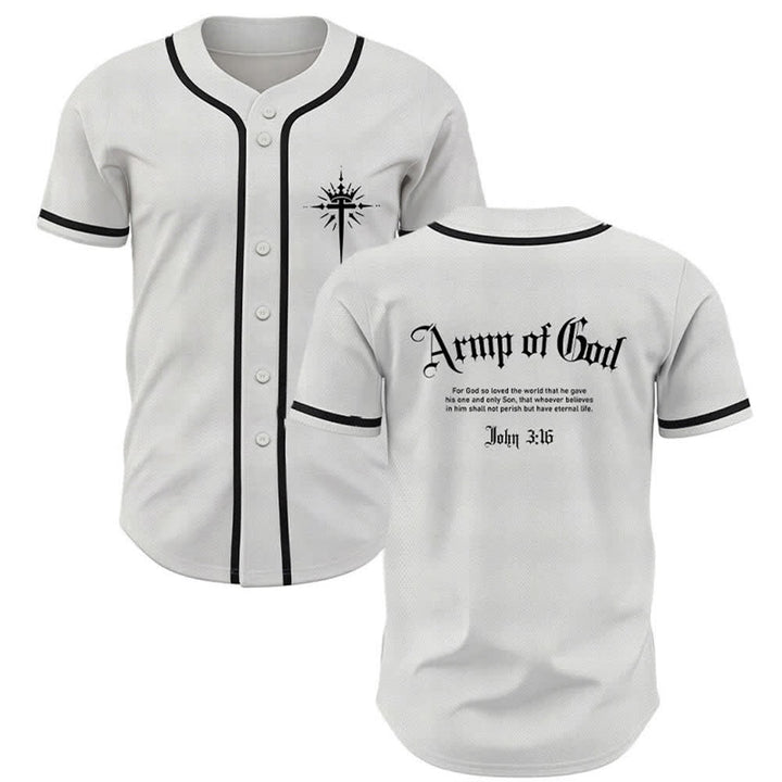 Maillot de baseball streetwear Armée de Dieu de Christianartworkshop - Blanc - 5XL - image 0