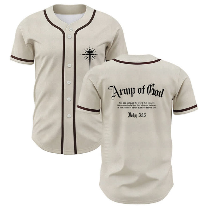 Maillot de baseball streetwear Armée de Dieu de Christianartworkshop - Beige - 5XL - image 28