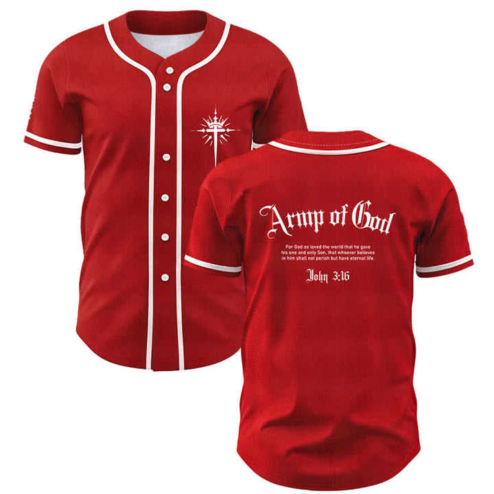 Maillot de baseball streetwear Armée de Dieu de Christianartworkshop - Rouge - 5XL - image 35