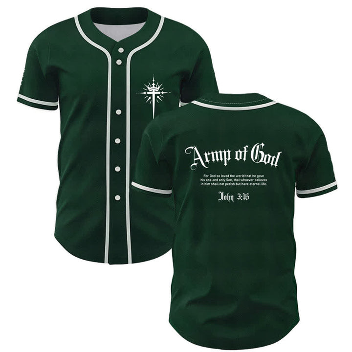Maillot de baseball streetwear Armée de Dieu de Christianartworkshop - Vert - 5XL - image 21