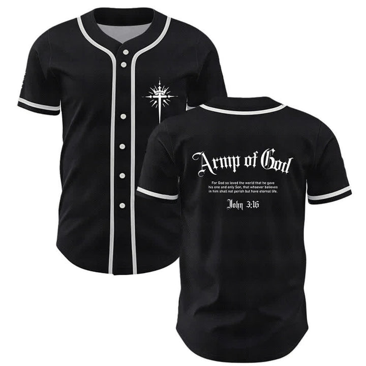 Maillot de baseball streetwear Armée de Dieu de Christianartworkshop - Noir - 5XL - image 7