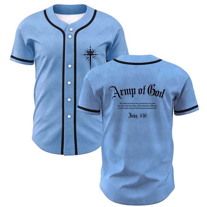 Maillot de baseball streetwear Armée de Dieu de Christianartworkshop - Bleu - 5XL - image 42