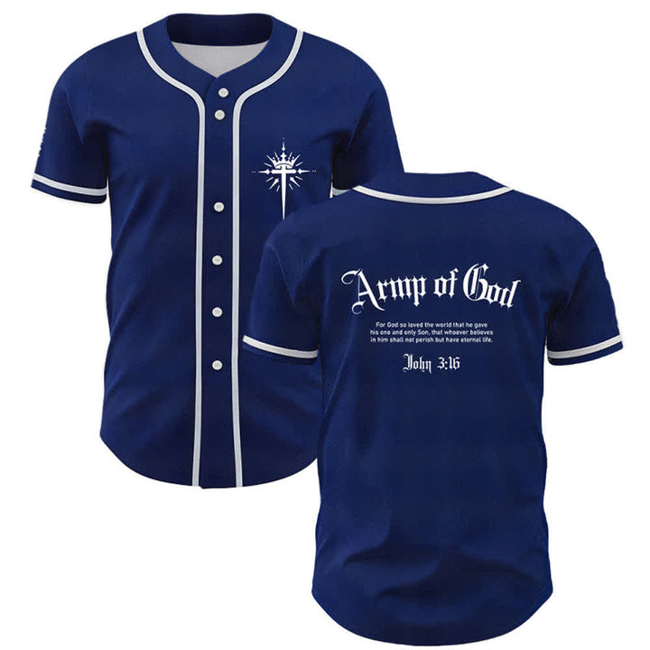 Maillot de baseball streetwear Armée de Dieu de Christianartworkshop - Marine - 5XL - image 49