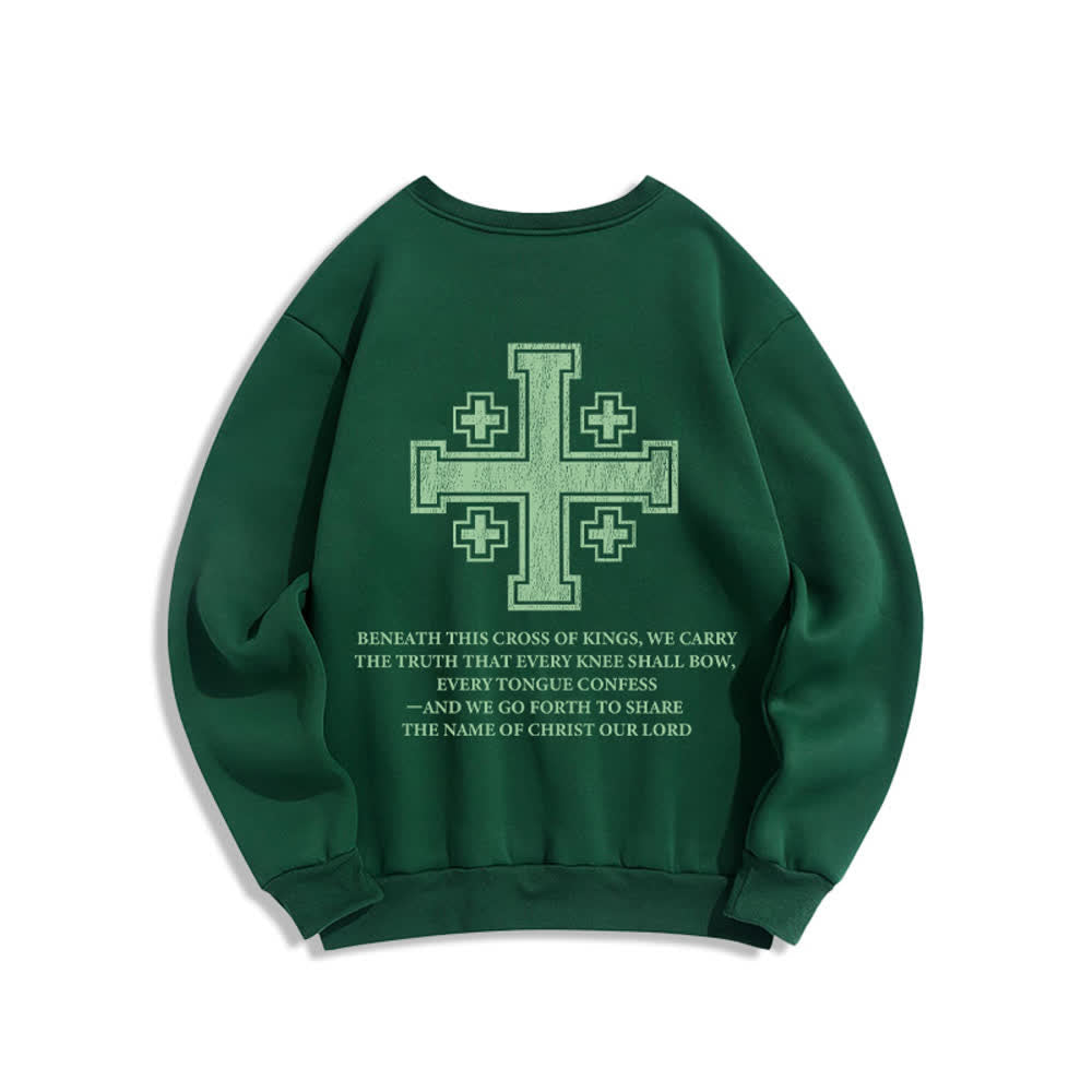 Christianartworkshop Sweat-shirt oversize à col rond et imprimé croisé dans le dos, effet usé - image 16