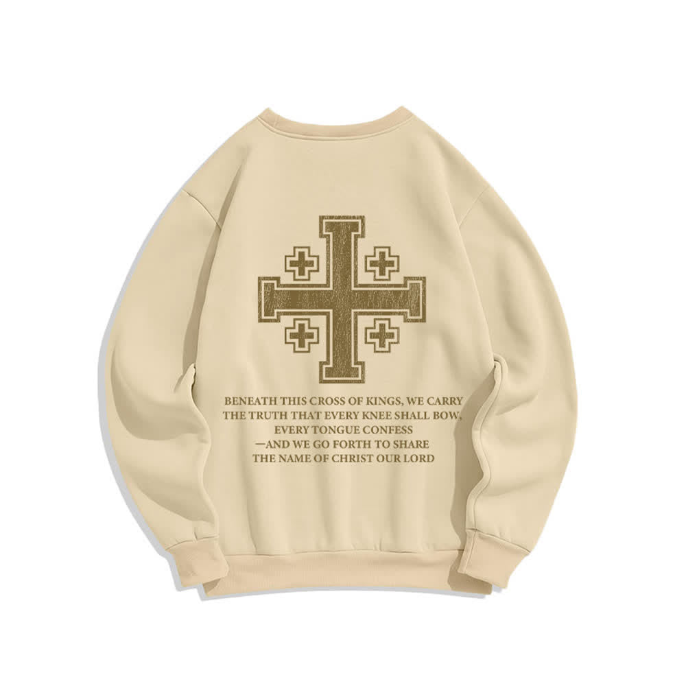 Christianartworkshop Sweat-shirt oversize à col rond et imprimé croisé dans le dos, effet usé - image 13