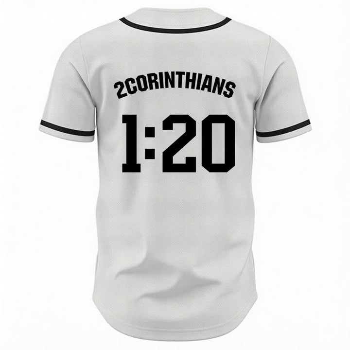 Maillot de baseball Christianartworkshop Amen noir et blanc - image 1