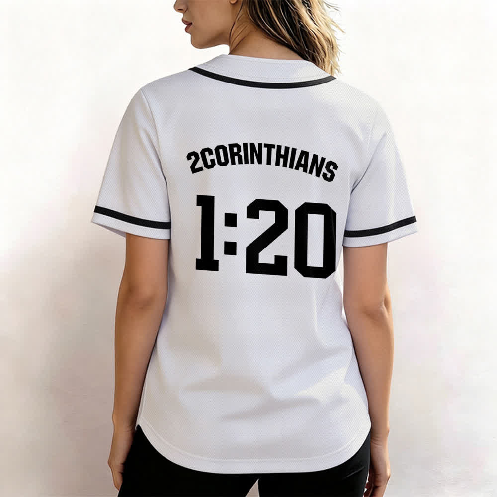 Maillot de baseball Christianartworkshop Amen noir et blanc - image 3