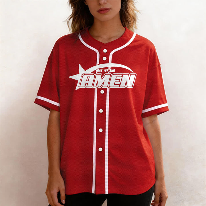 Maillot de baseball Christianartworkshop Amen noir et blanc - image 18