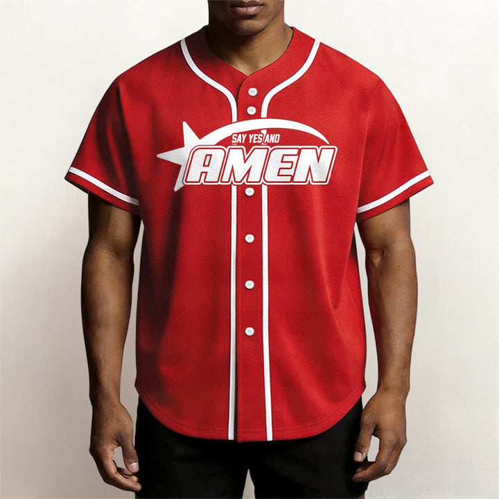 Maillot de baseball Christianartworkshop Amen noir et blanc - image 20