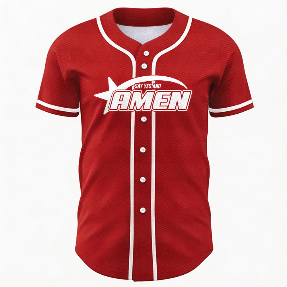 Maillot de baseball Christianartworkshop Amen noir et blanc - image 16