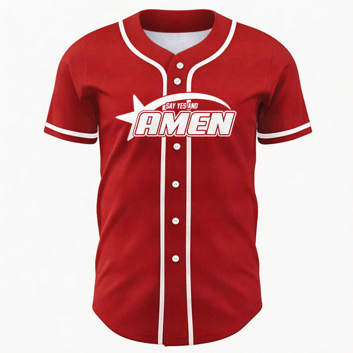 Maillot de baseball Christianartworkshop Amen noir et blanc - image 16
