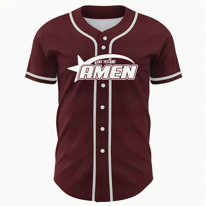 Maillot de baseball Christianartworkshop Amen noir et blanc - image 23