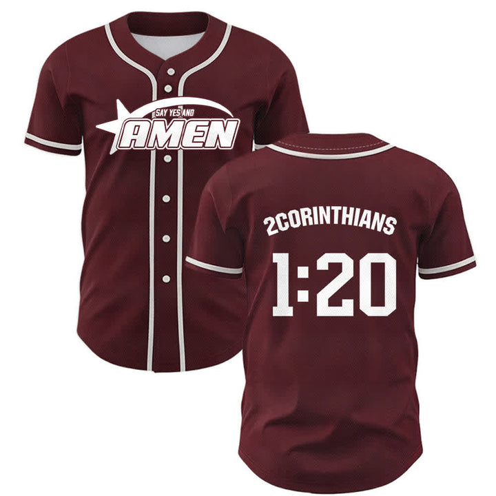 Maillot de baseball Christianartworkshop Amen noir et blanc - Vin - 5XL - image 21