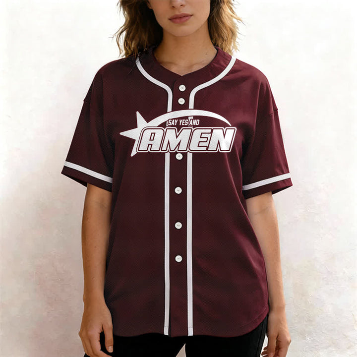 Maillot de baseball Christianartworkshop Amen noir et blanc - image 25