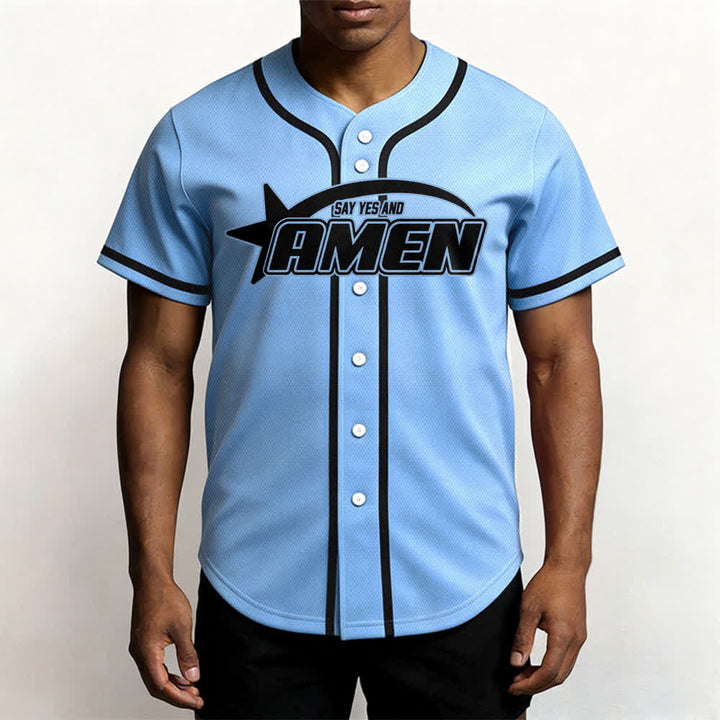 Maillot de baseball Christianartworkshop Amen noir et blanc - image 34