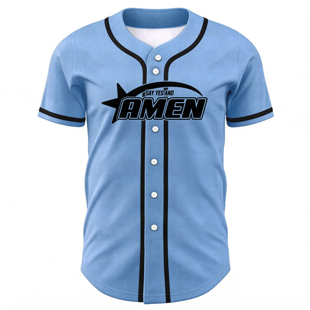 Maillot de baseball Christianartworkshop Amen noir et blanc - image 30