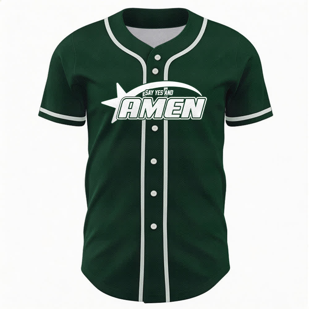 Maillot de baseball Christianartworkshop Amen noir et blanc - image 37