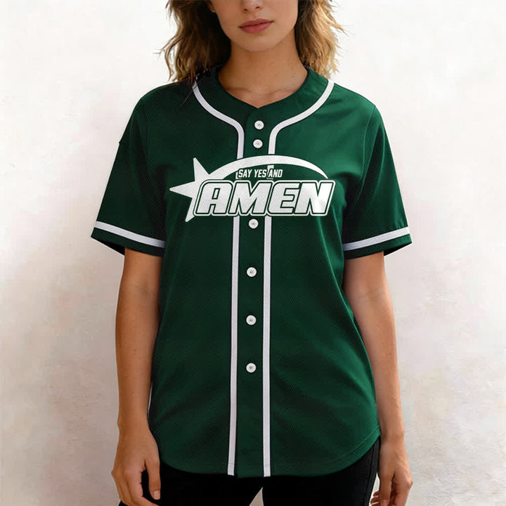 Maillot de baseball Christianartworkshop Amen noir et blanc - image 39