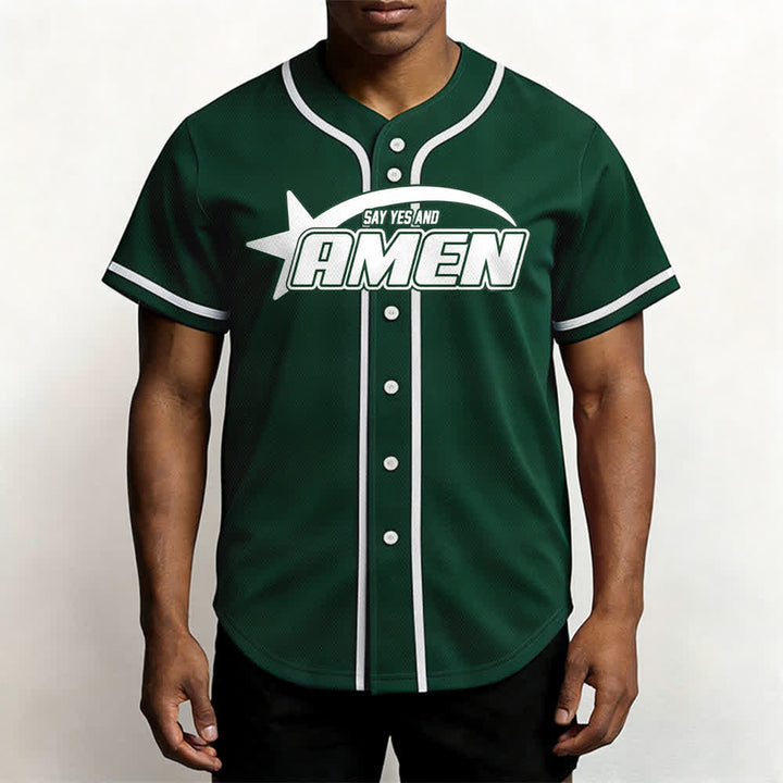 Maillot de baseball Christianartworkshop Amen noir et blanc - image 41