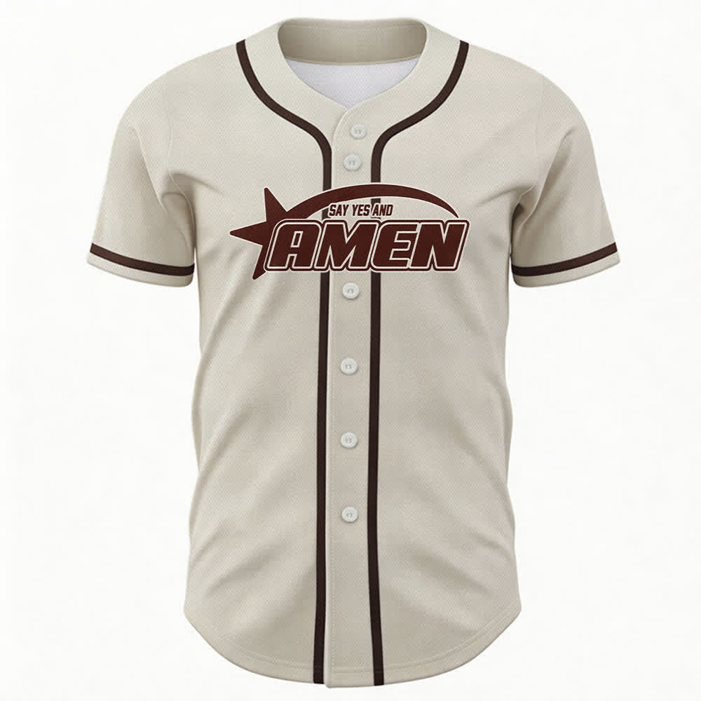 Maillot de baseball Christianartworkshop Amen noir et blanc - image 44
