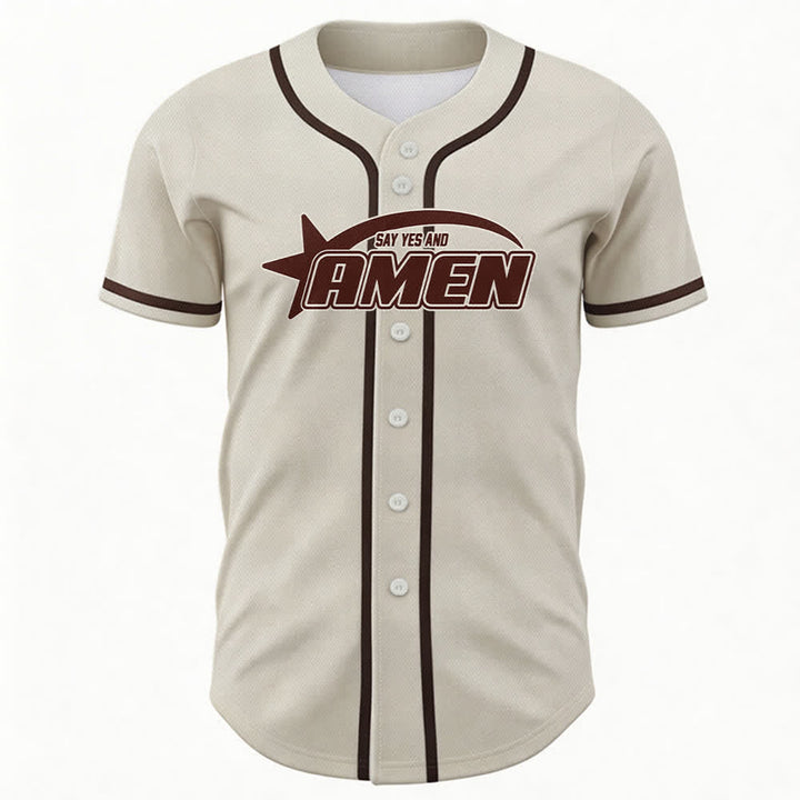 Maillot de baseball Christianartworkshop Amen noir et blanc - image 44