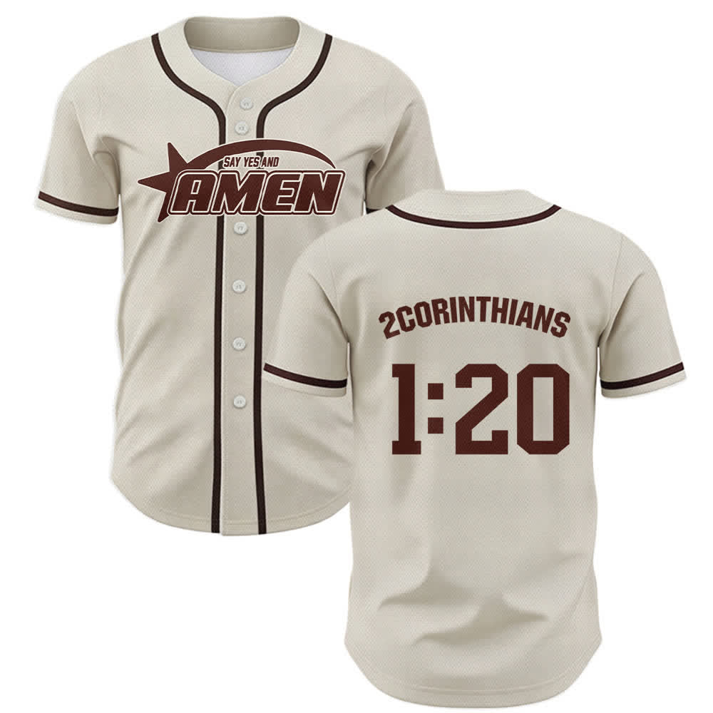 Maillot de baseball Christianartworkshop Amen noir et blanc - Beige - 5XL - image 42