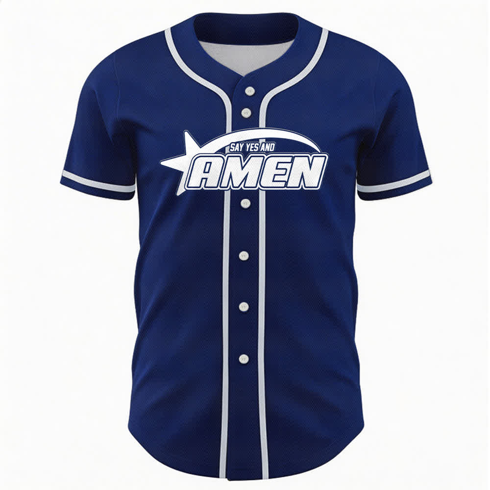 Maillot de baseball Christianartworkshop Amen noir et blanc - image 51