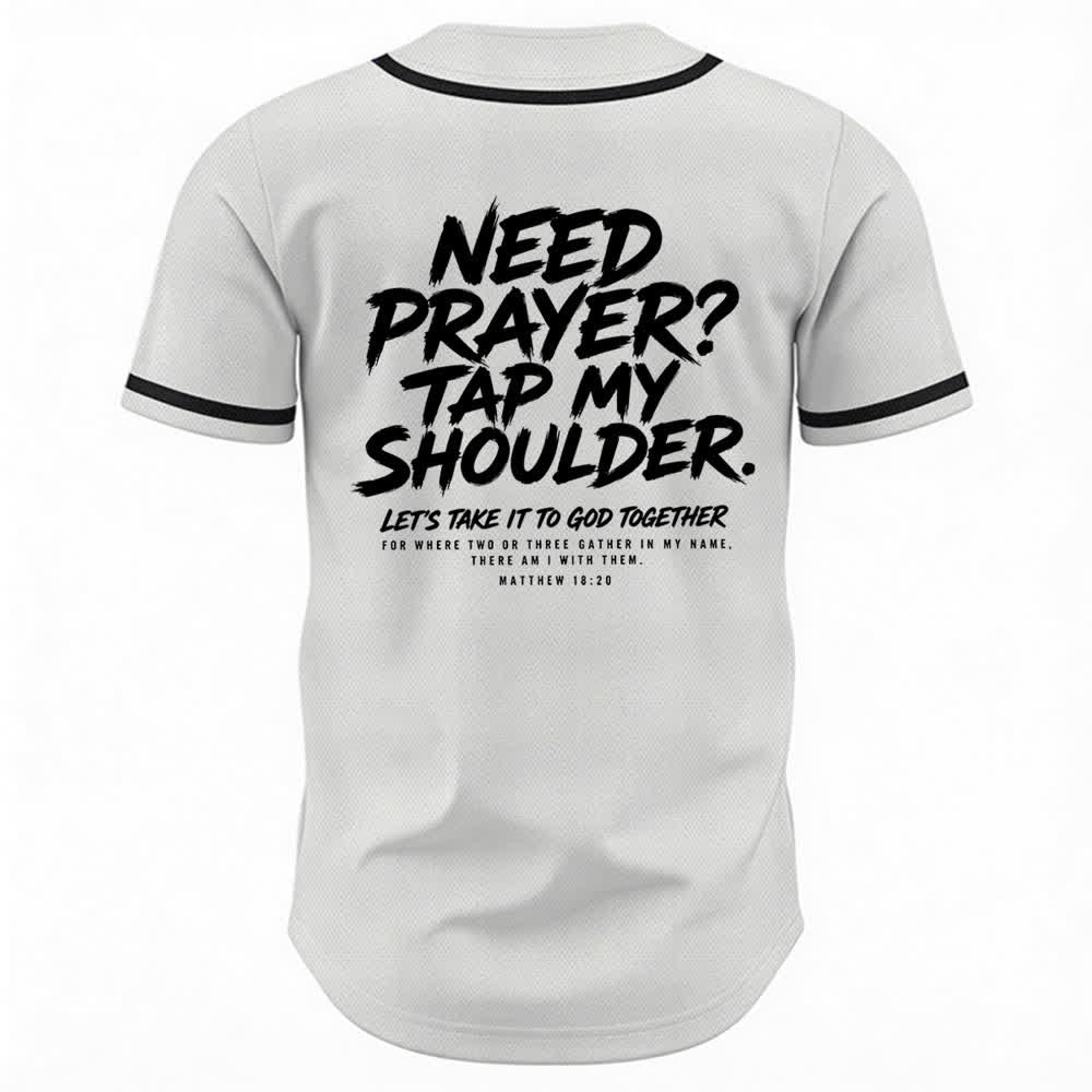 Christianartworkshop - Maillot de baseball « Priez, tapez sur mon épaule » - image 1