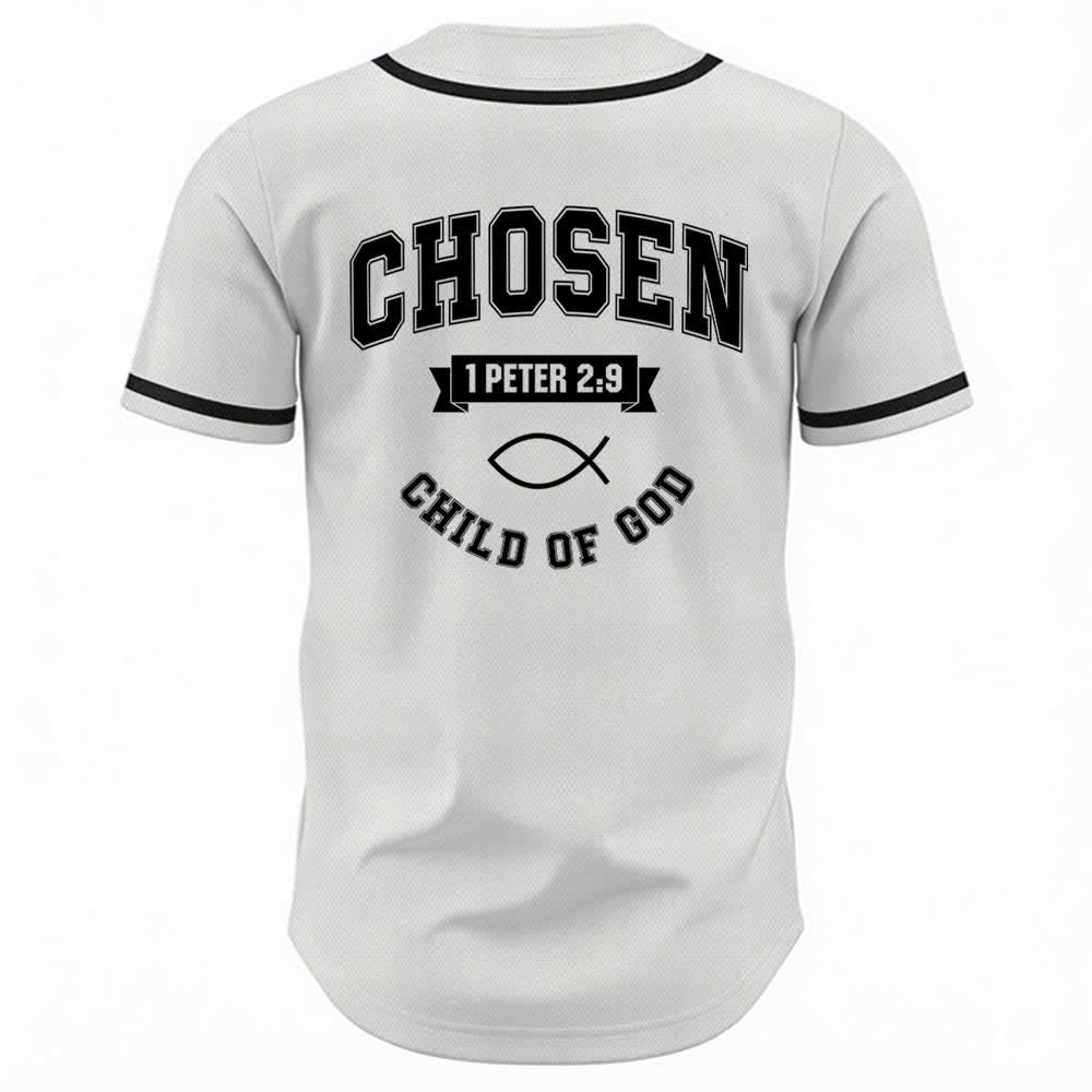 Maillot de baseball de l'équipe Christianartworkshop Jésus, enfant choisi de Dieu - image 1