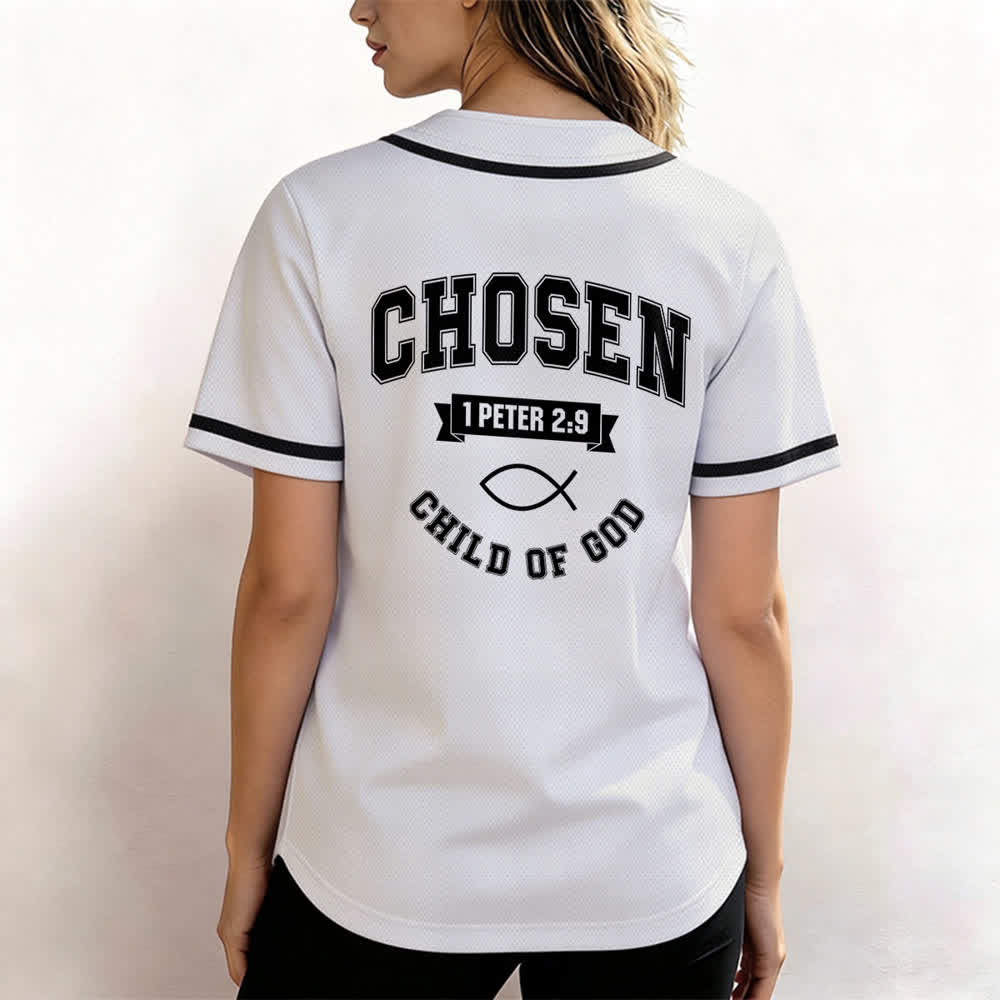 Maillot de baseball de l'équipe Christianartworkshop Jésus, enfant choisi de Dieu - image 3