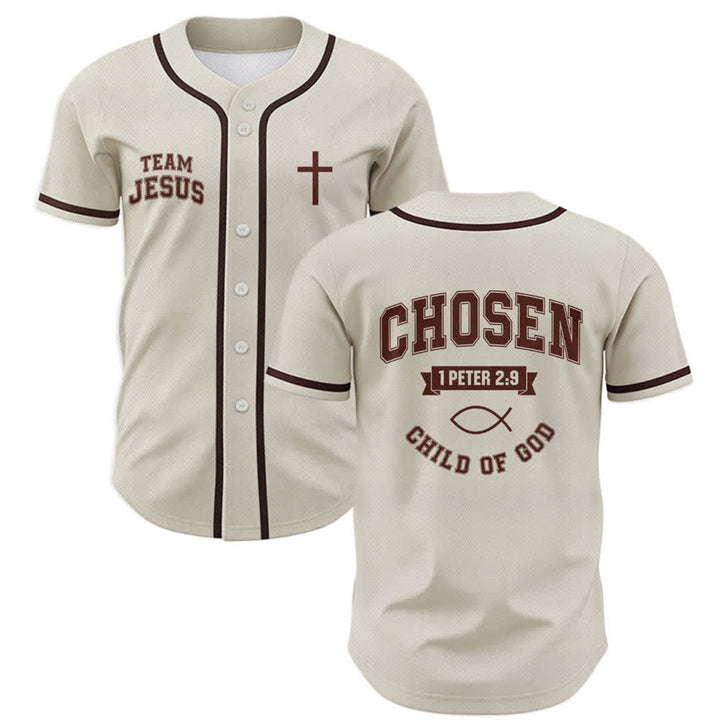 Maillot de baseball de l'équipe Christianartworkshop Jésus, enfant choisi de Dieu - Beige - 5XL - image 28