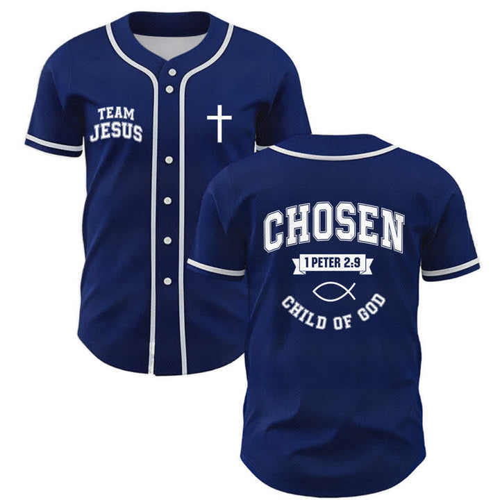 Maillot de baseball de l'équipe Christianartworkshop Jésus, enfant choisi de Dieu - Marine - 5XL - image 42