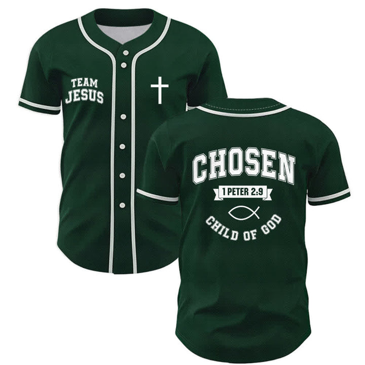 Maillot de baseball de l'équipe Christianartworkshop Jésus, enfant choisi de Dieu - Vert - 5XL - image 21