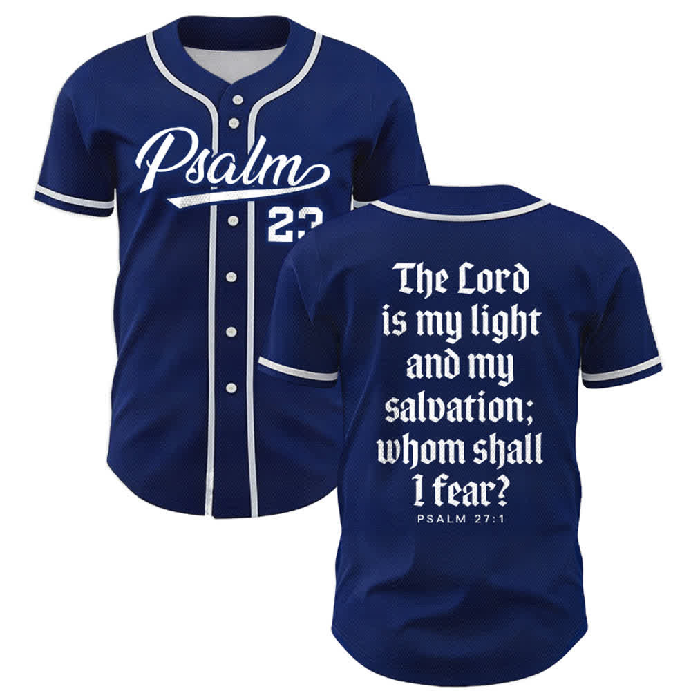 Maillot de baseball de l'équipe de baseball Christianartworkshop Psaume 23 Navy Scripture - Marine - 5XL - image 0