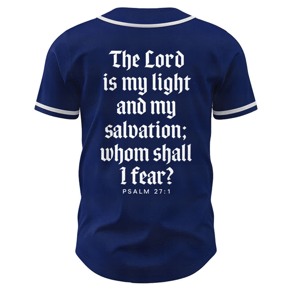 Maillot de baseball de l'équipe de baseball Christianartworkshop Psaume 23 Navy Scripture - image 1