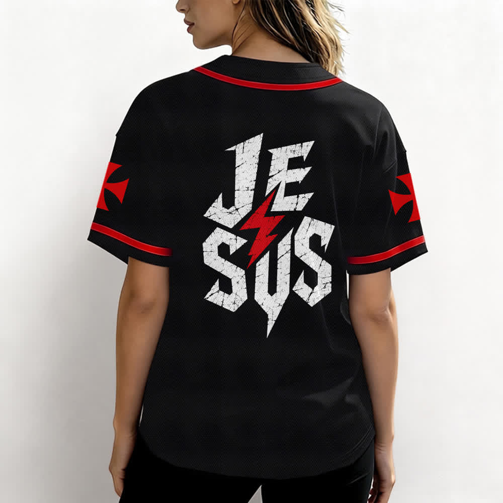 Maillot de baseball noir vieilli « Christianartworkshop Jesus Highway To Heaven » - image 10