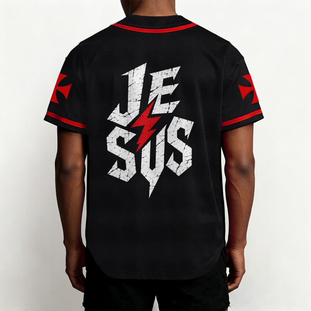 Maillot de baseball noir vieilli « Christianartworkshop Jesus Highway To Heaven » - image 12