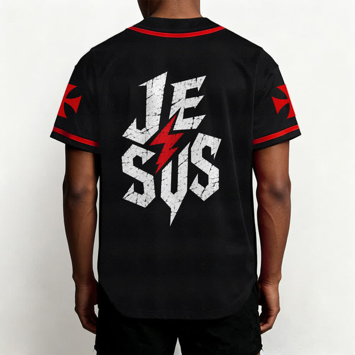 Maillot de baseball noir vieilli « Christianartworkshop Jesus Highway To Heaven » - image 12