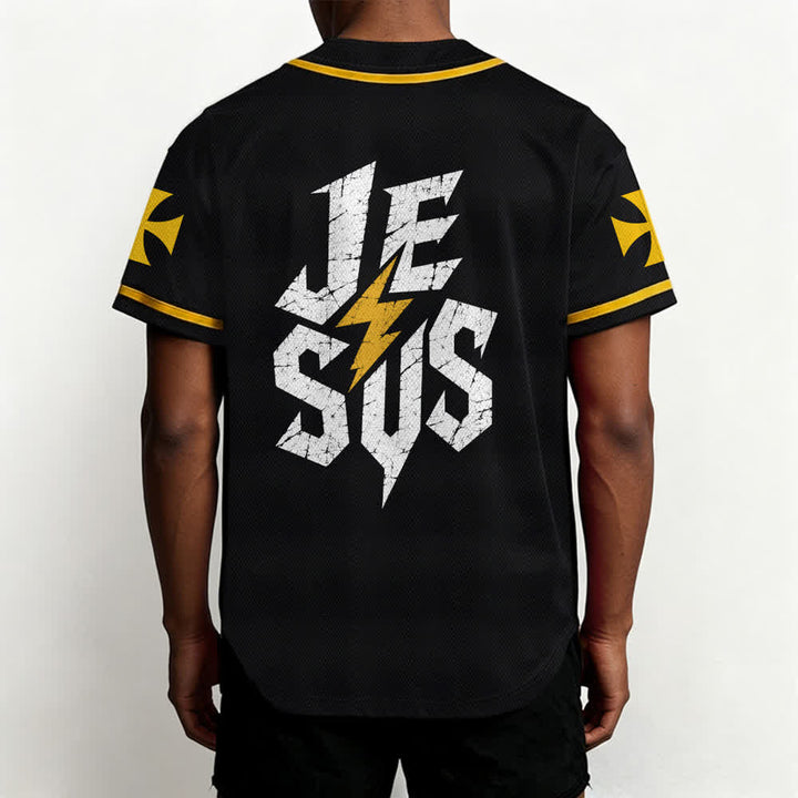 Maillot de baseball noir vieilli « Christianartworkshop Jesus Highway To Heaven » - image 19