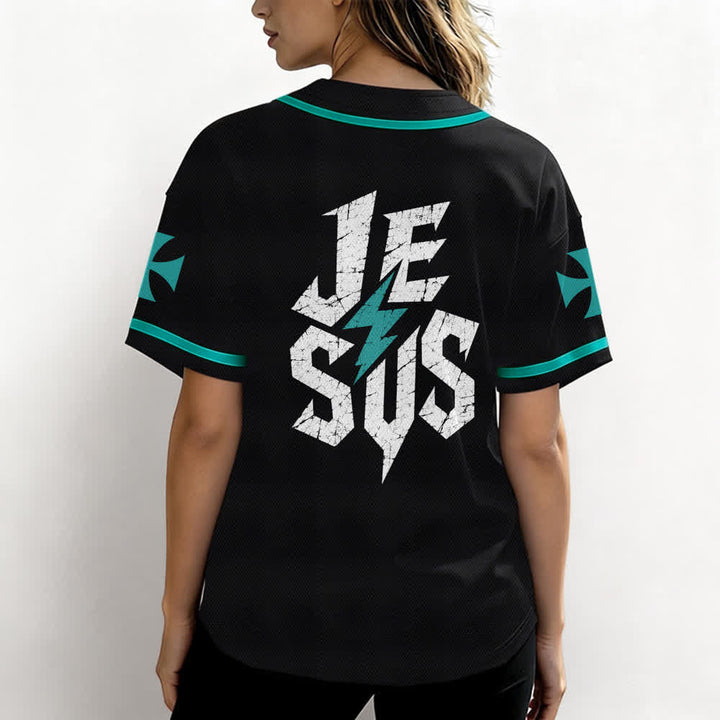 Maillot de baseball noir vieilli « Christianartworkshop Jesus Highway To Heaven » - image 31