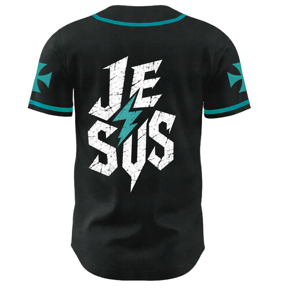 Maillot de baseball noir vieilli « Christianartworkshop Jesus Highway To Heaven » - image 29