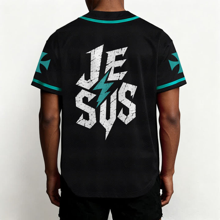 Maillot de baseball noir vieilli « Christianartworkshop Jesus Highway To Heaven » - image 33