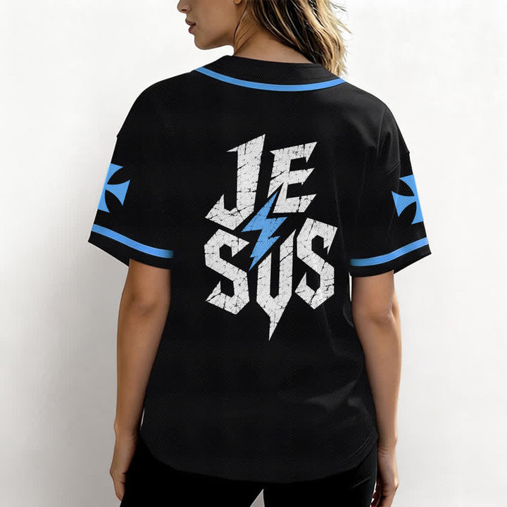 Maillot de baseball noir vieilli « Christianartworkshop Jesus Highway To Heaven » - image 38