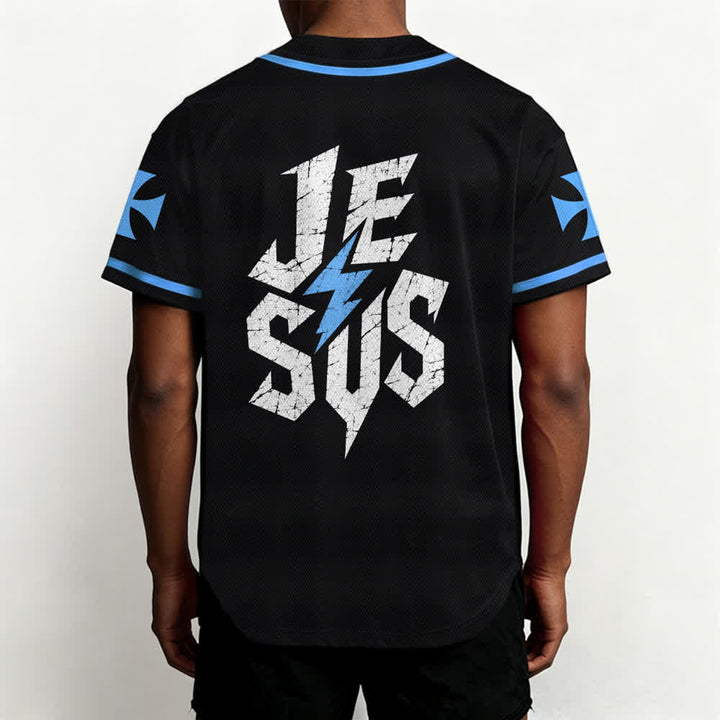 Maillot de baseball noir vieilli « Christianartworkshop Jesus Highway To Heaven » - image 40