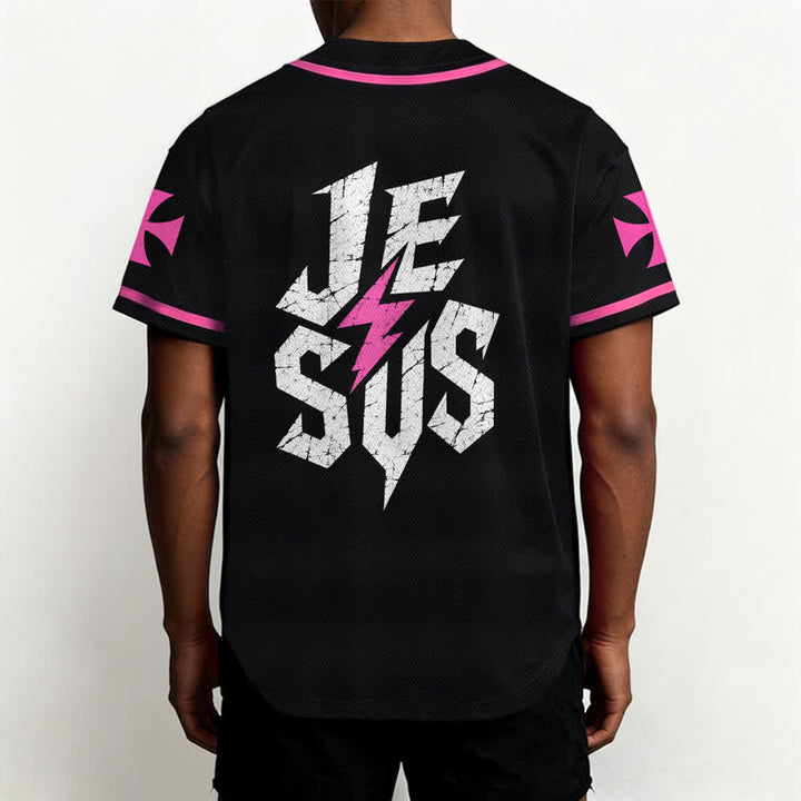 Maillot de baseball noir vieilli « Christianartworkshop Jesus Highway To Heaven » - image 47