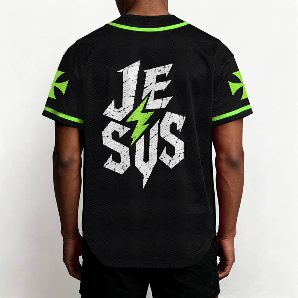 Maillot de baseball noir vieilli « Christianartworkshop Jesus Highway To Heaven » - image 54