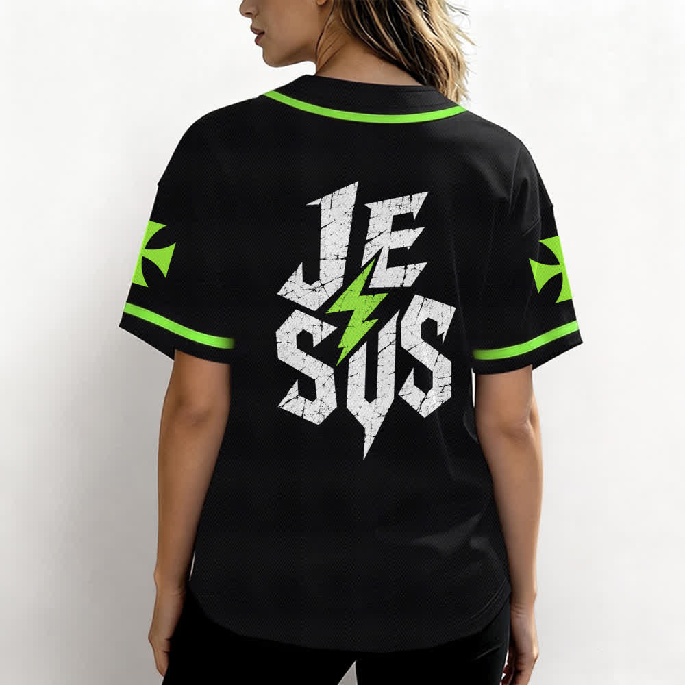 Maillot de baseball noir vieilli « Christianartworkshop Jesus Highway To Heaven » - image 52